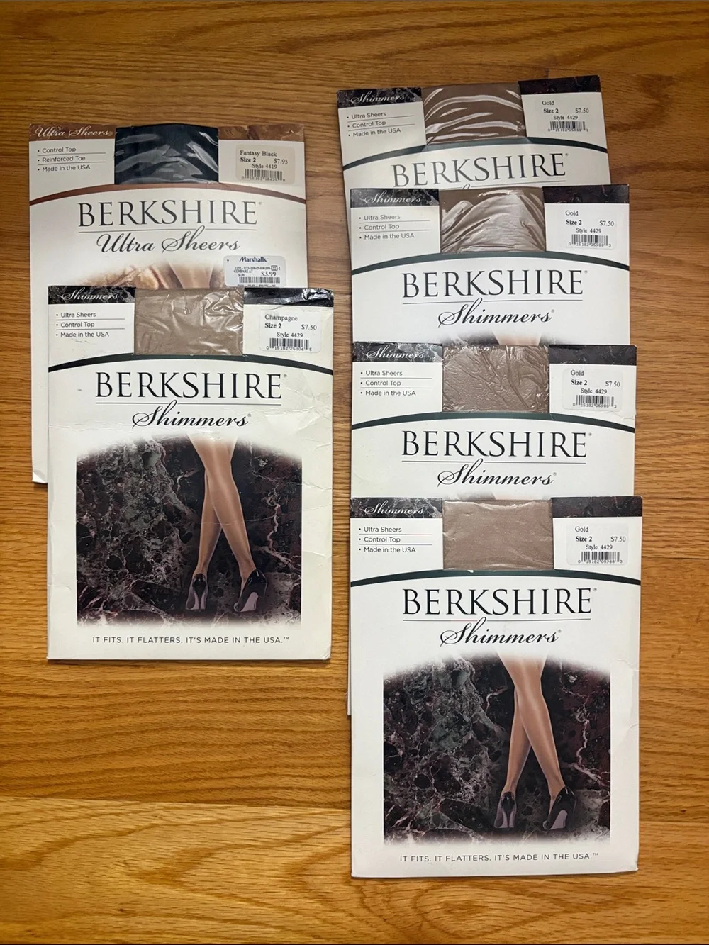 Berkshire Shimmers Ultra Sheer Hosiery in Gold, Champagne & Fantasy Black